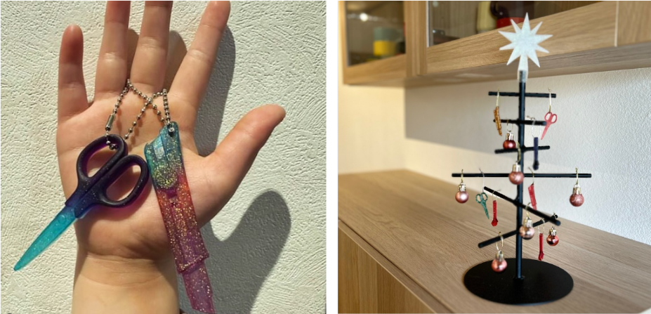 工具のレジンキーホルダー